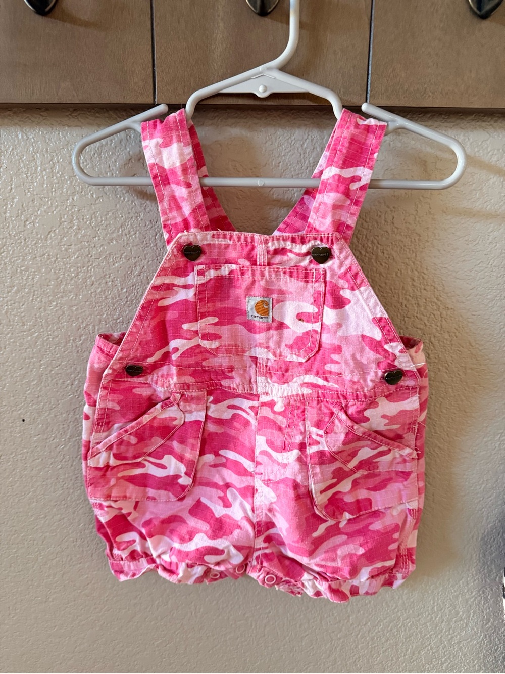 Carhartt Toddler Pink Camouflage Overalls